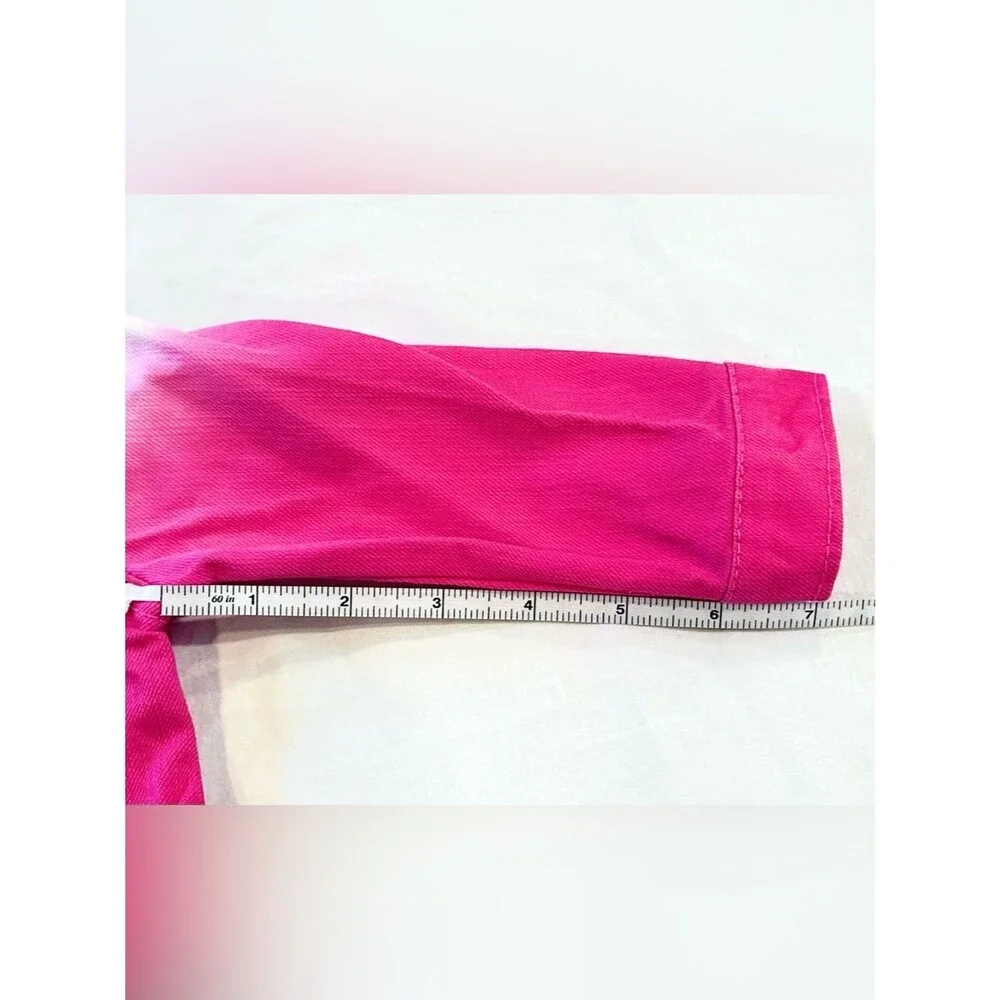 The Children’s Place hot pink and white ombré jean jacket size 9-12M